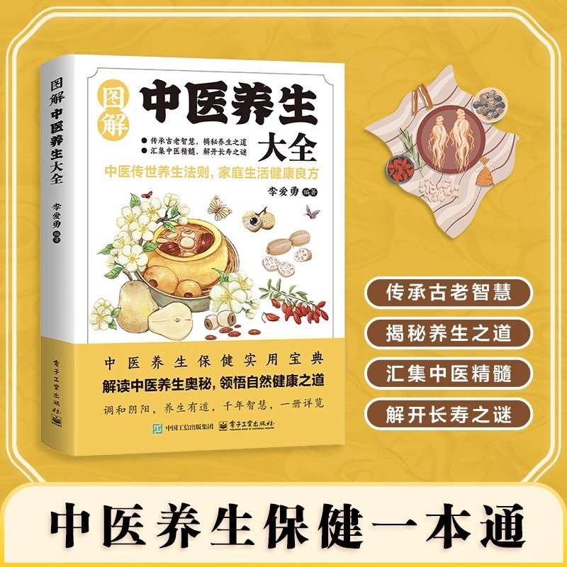 Health & Wellness Vector - Illustrated Traditional Chinese Medicine Health Preservation