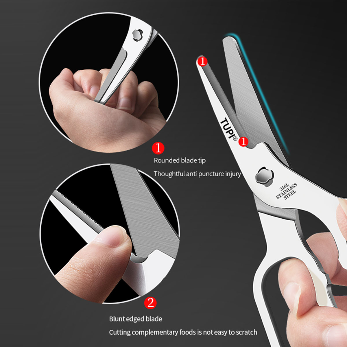 Health Wellness Solutions - TUPI - Stainless Steel Scissors Baby