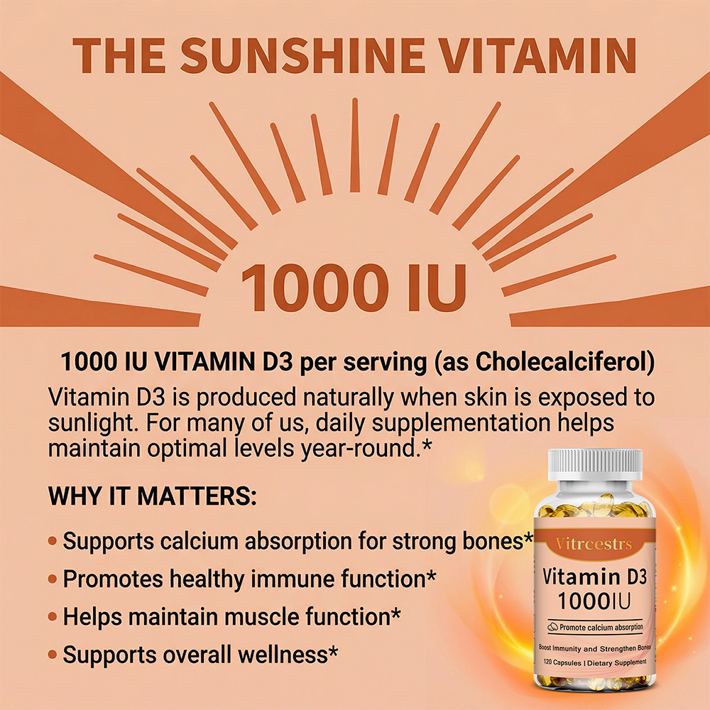 Vitamin D3 1000 IU Capsules, S - огляд і ціна Health Wellness Day