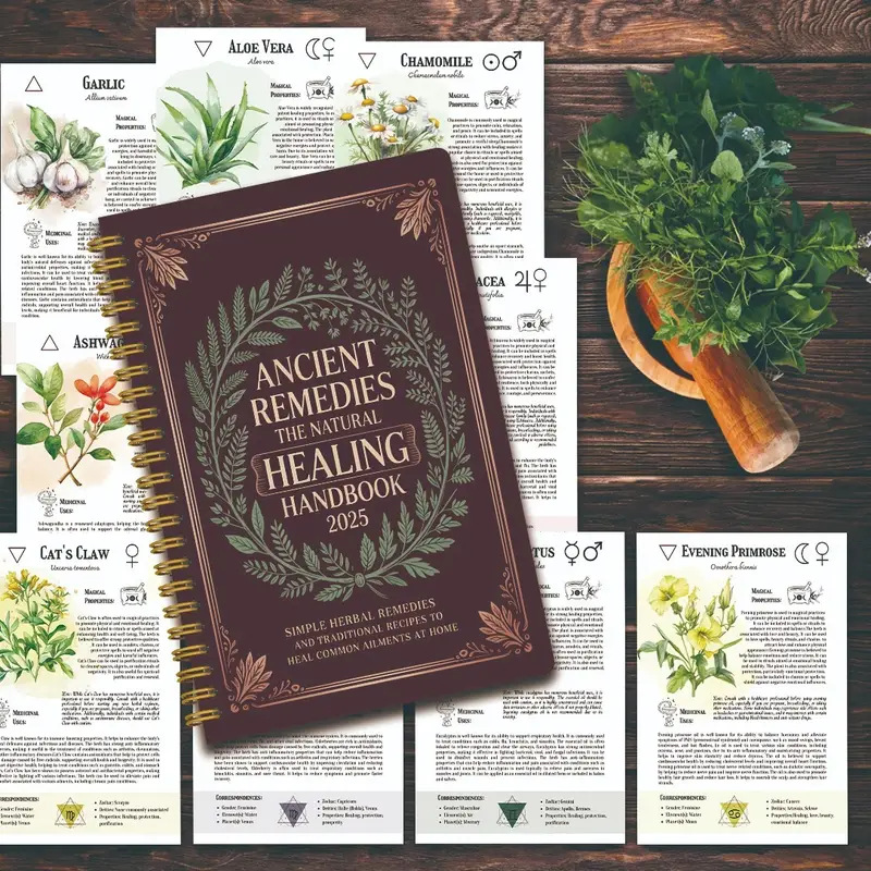 Natural Remedies Handbook with - огляд і ціна Health & Wellness Vector