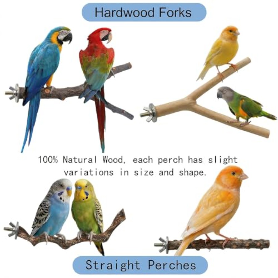 8PCS natural wood bird perches - огляд і ціна Health & Wellness Vector