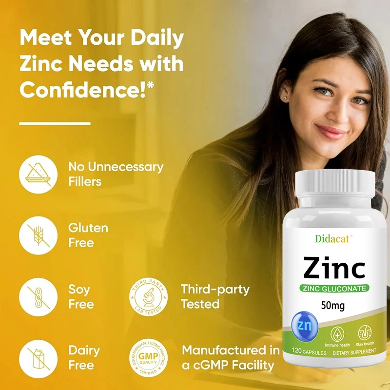 Zinc 50 Mg - with Zinc Glucona - огляд і ціна Health Wellness Day
