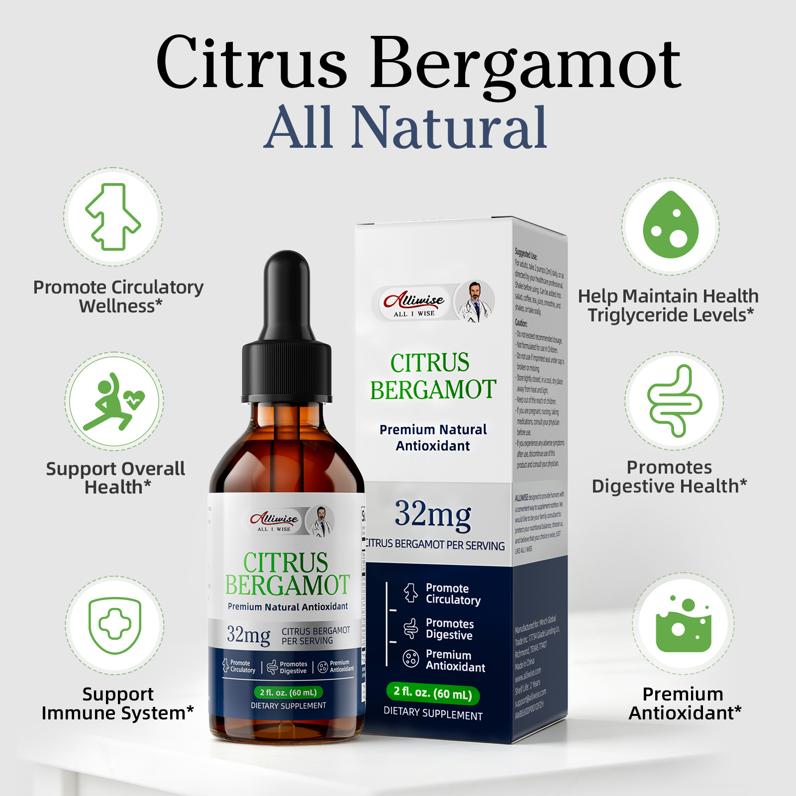 Alliwise Bergamout Extract Dro - огляд і ціна Health Wellness Day
